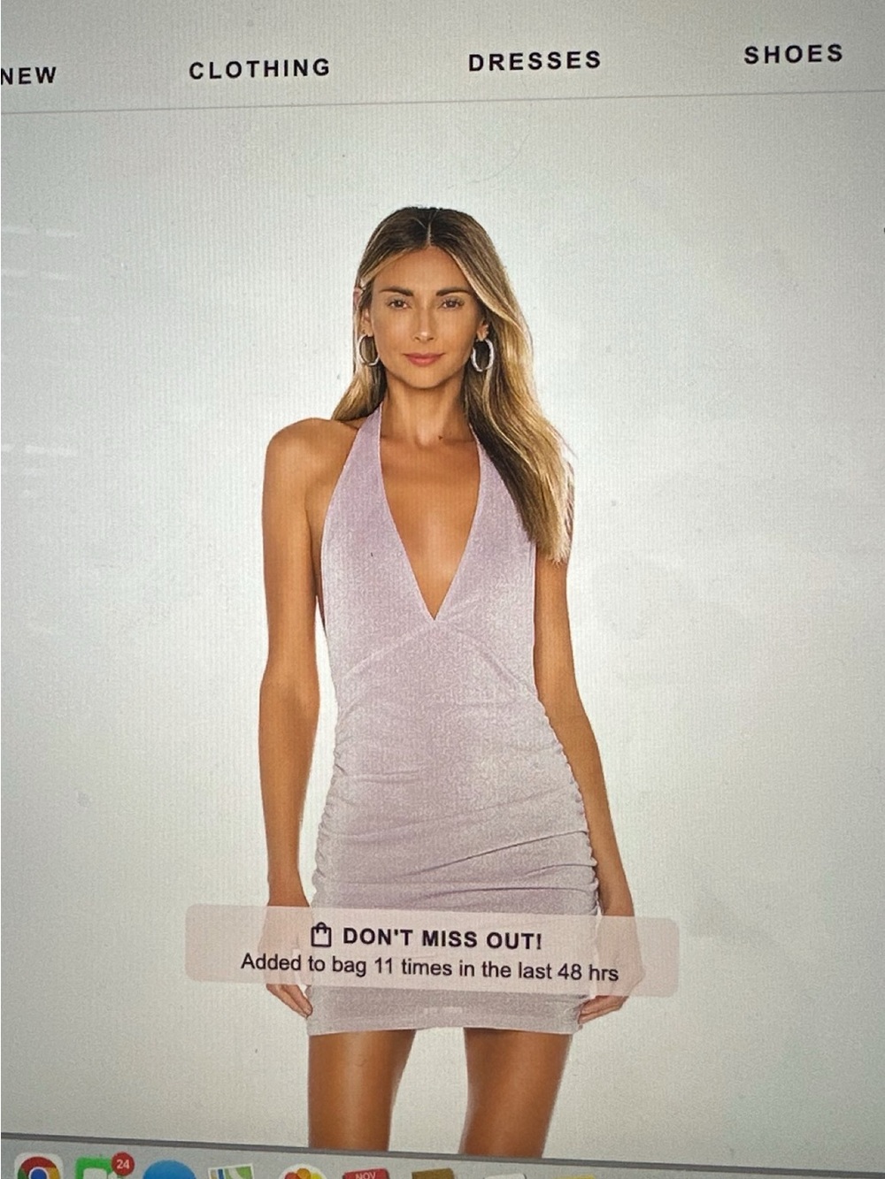 superdown from revovle Dusty Rose Shimmery Halter Dress